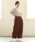 オーガニックコットンコーデュロイ　フリルパンツ
