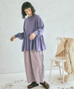 オーガニックコットンコーデュロイ　フリルパンツ