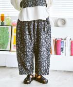 フラワーメッシュジャガード　パンツ