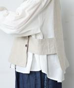 リネンキャンバス　アシンメトリーベスト