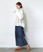 リネンキャンバス　アシンメトリーベスト