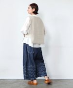 リネンキャンバス　アシンメトリーベスト