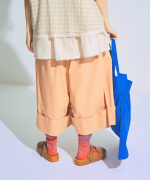 コットンリネンキャンブリック　ワイド7分丈パンツ