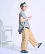 コットンリネンキャンブリック　フル丈パンツ
