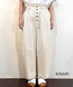 コットンリネンキャンブリック　フル丈パンツ