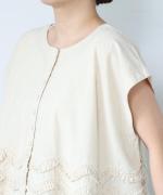 コットンリネンキャンバス/4.5ozコットンリネンデニム　2wayプルオーバー