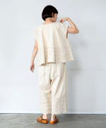 コットンリネンキャンバス/4.5ozコットンリネンデニム　パンツ