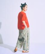 コットンウェービープリント　パンツ