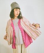 コットンリネンボイルスカラップ刺繍　ノースリーブブラウス