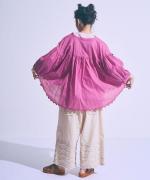 コットンリネンボイルスカラップ刺繍　プルオーバー