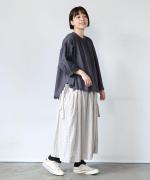 コットンリネンボイルスカラップ刺繍　プルオーバー