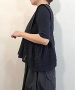 リネンコットンギンガムチェック　ベスト