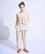 リネンコットンギンガムチェック　ベスト