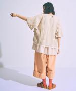 リネンコットンギンガムチェック　チュニック付プルオーバー