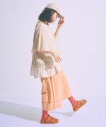 リネンコットンギンガムチェック　チュニック付プルオーバー
