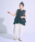 リネンコットンギンガムチェック　パンツ