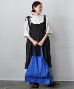空羽ストライプシャーリング　2wayスカート