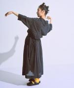 空羽ストライプシャーリング　2wayスカート