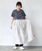 空羽ストライプシャーリング　2wayスカート