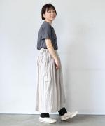 空羽ストライプシャーリング　2wayスカート