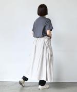 空羽ストライプシャーリング　2wayスカート