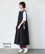 コットンボイル×60キャンブリックカットワーク　エプロンワンピース