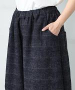 グレンチェックデニムジャガード　パンツ