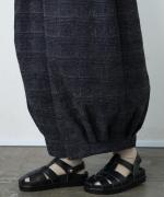 グレンチェックデニムジャガード　パンツ