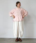 グレンチェックデニムジャガード　パンツ