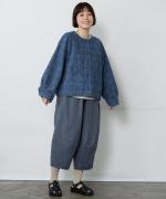 グレンチェックデニムジャガード　ジャケット
