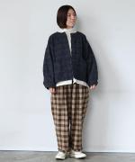 グレンチェックデニムジャガード　ジャケット