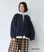 グレンチェックデニムジャガード　ジャケット