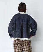 グレンチェックデニムジャガード　ジャケット
