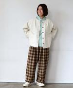 グレンチェックデニムジャガード　ジャケット