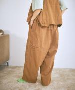 コットンリネンポリ　ストレートパンツ