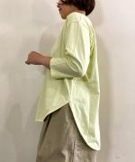 スープレコットン天竺　裾ラウンド７分袖ロングＴ【SALE】