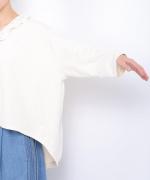 コットン天竺×バテンレース　Vネックプルオーバー