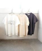 コットンBD度詰め天竺 発泡プリントTシャツ