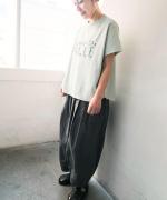 コットンBD度詰め天竺 発泡プリントTシャツ