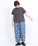 コットンBD度詰め天竺 発泡プリントTシャツ