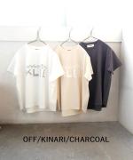 コットンBD度詰め天竺 発泡プリントTシャツ