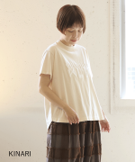 コットンBD度詰め天竺 発泡プリントTシャツ