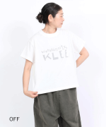 コットンBD度詰め天竺 発泡プリントTシャツ