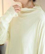 コットンチュール　ハイネックロングTシャツ