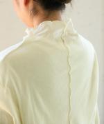 コットンチュール　ハイネックロングTシャツ