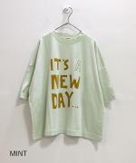 ラフィ天竺　プリントT(IT'S A NEW DAY)