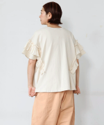 コットン天竺×ラミー　ショルダータックプルオーバー
