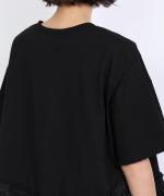 コットン天竺×ラミー　ヘムフリルTシャツ