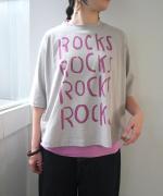 ラフィ天竺 プリントＴ (ROCKS...)