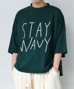 ラフィ天竺 プリントＴ (STAY WAVY)